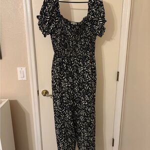 Plus size Black and White Jumpsuit